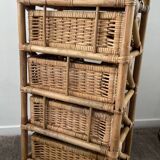 Vintage rattan chiffonier from the 70s