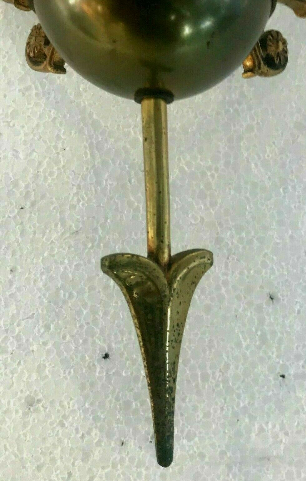 Empire-style chandelier has double patina