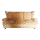 1940s club style 3-seater sofa in checked velvet fabric
