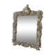 Antique Italian mirror in repoussé silver metal