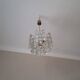 Kinkeldey brass and faceted glass 3- level chandelier, 1960s