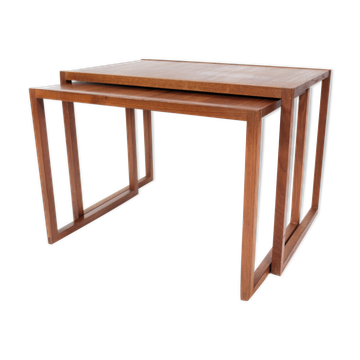 Nesting table in teak of Danish design from the 1960s