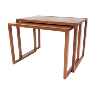 Nesting table in teak of Danish design from the 1960s