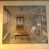 Tableau aquarelle époque Art Déco