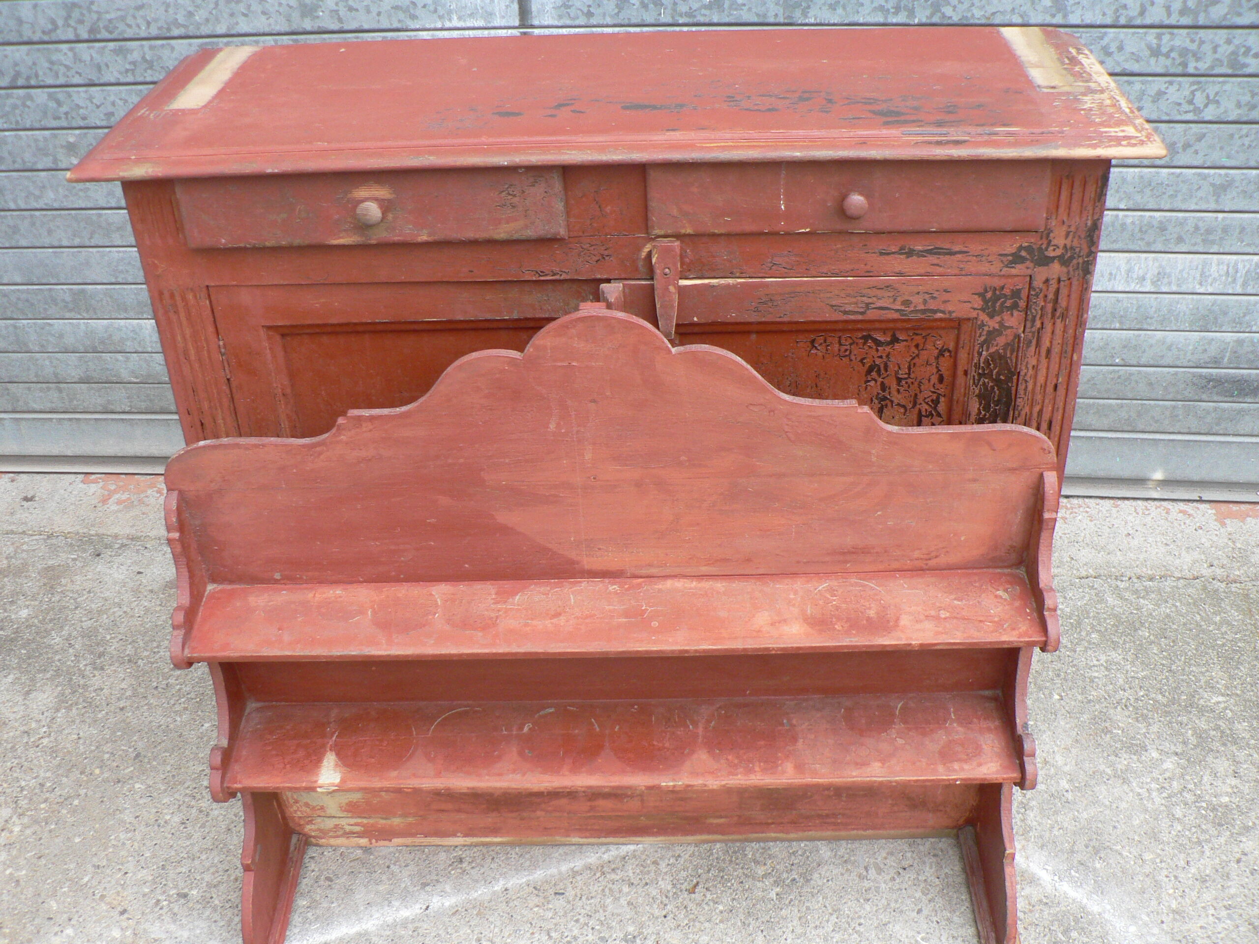 Buffet parisien étagère patiné