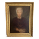 Large old portrait oil on canvas framed