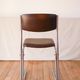 Office chair in brown skai and chrome tubular legs design 1970