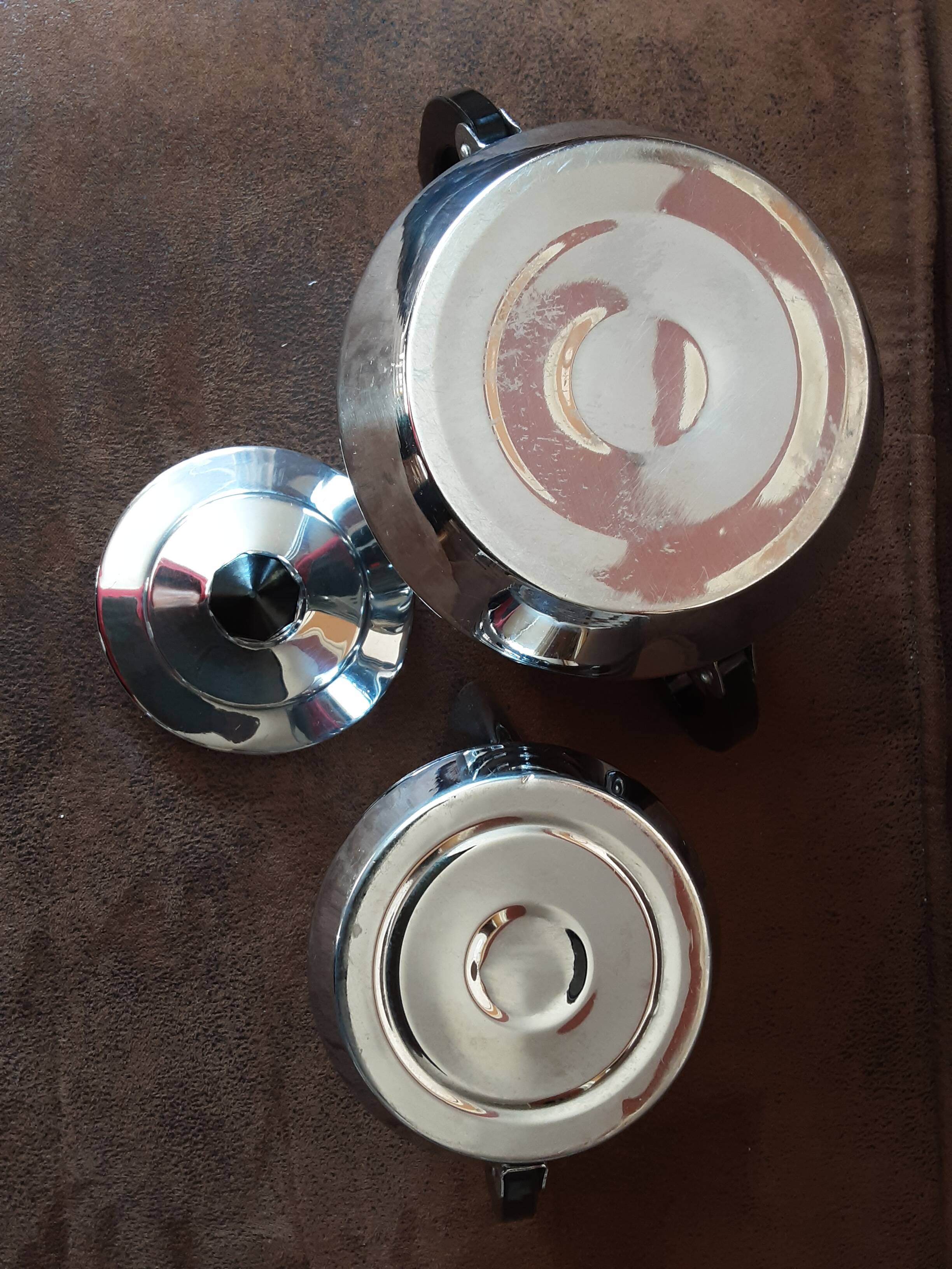 Vintage metal coffee service set