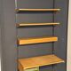 Vintage bookcase | Desk | With lighting | Kai Kristiansen | Wall shelves | Oak