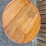 Louis Philippe round table with shutters in cherry wood