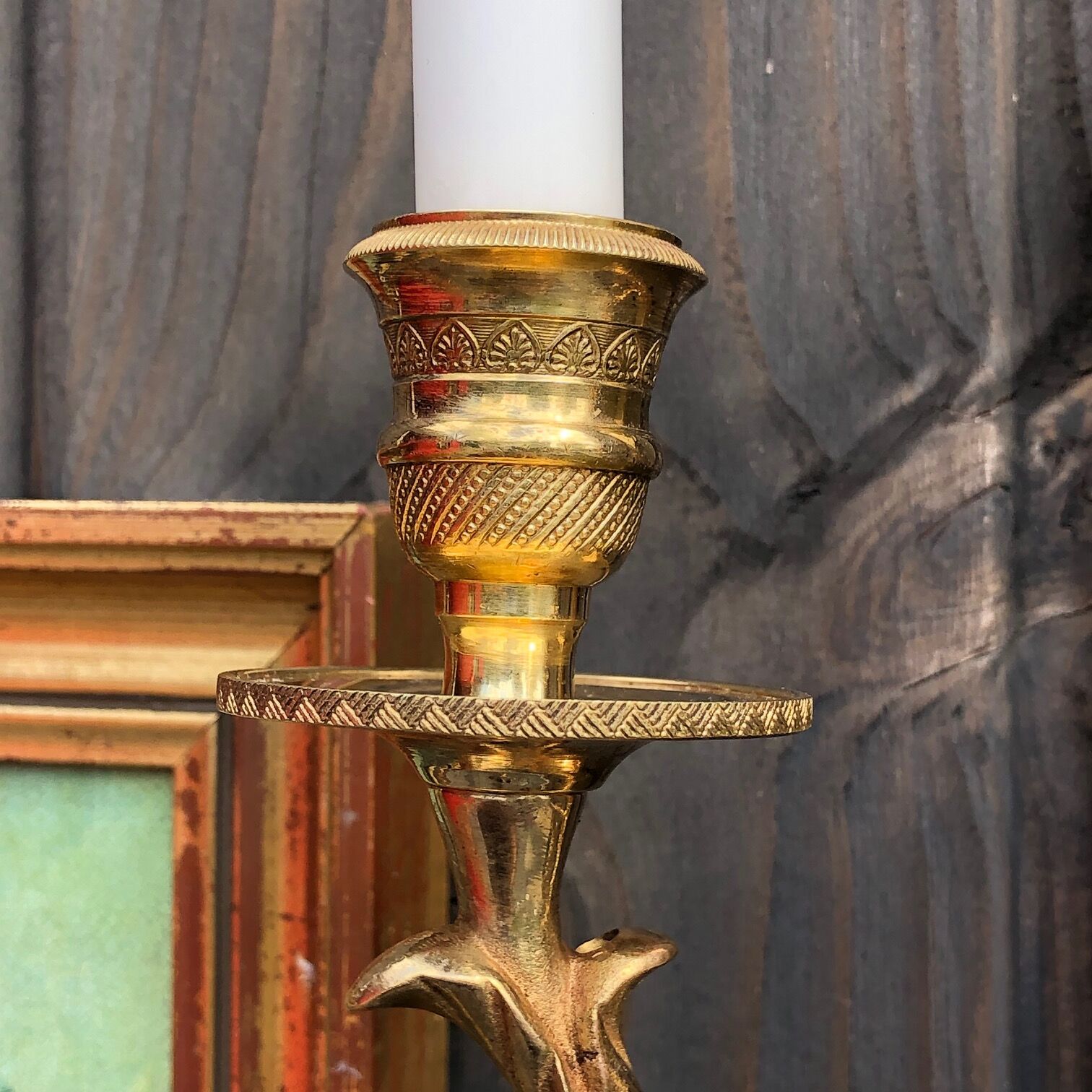 Pair of wall lamps decorated with bronze arrows "Cupid"