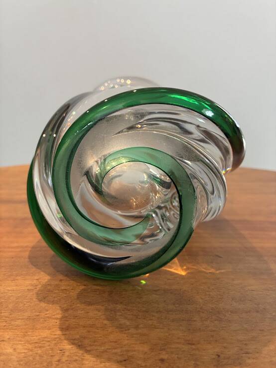 Grand vase torsadé cristal Saint-Louis signé
