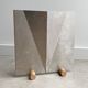 Vintage RVS Art Deco Vase with wooden 'legs' Mid Century