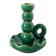 ceramic candle holder, Green & Gold, 1960