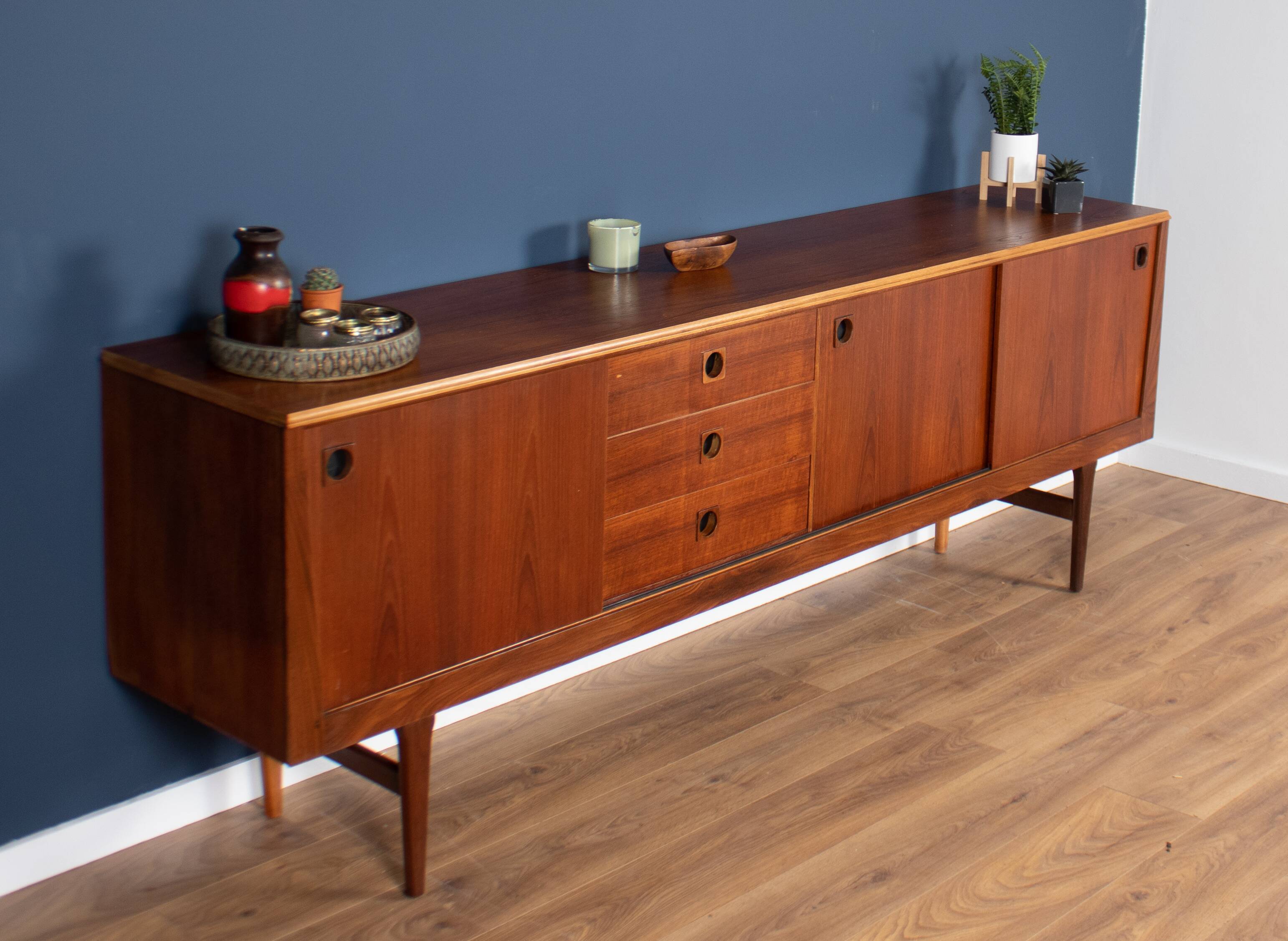 Teak 1960s long Elliots of Newbury mid century sideboard