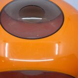 luigi colani plexiglass orange ufo space age pendant chandelier, 1970