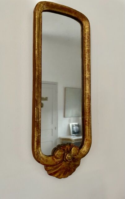 Miroir bois doré 18ème siècle 20x51cm