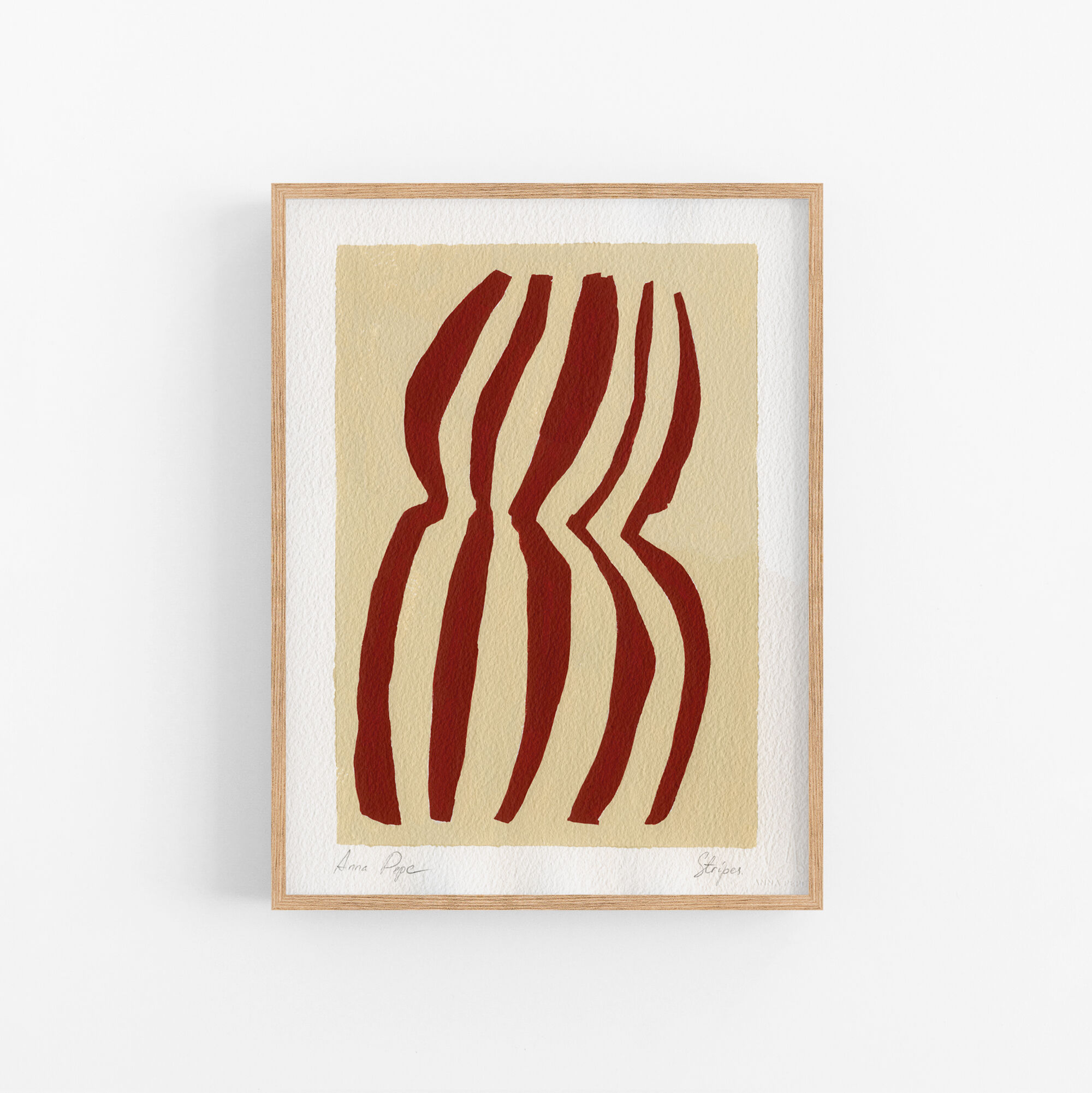 Original gouache painting "Stripes"