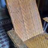 Vintage rattan lounge chair