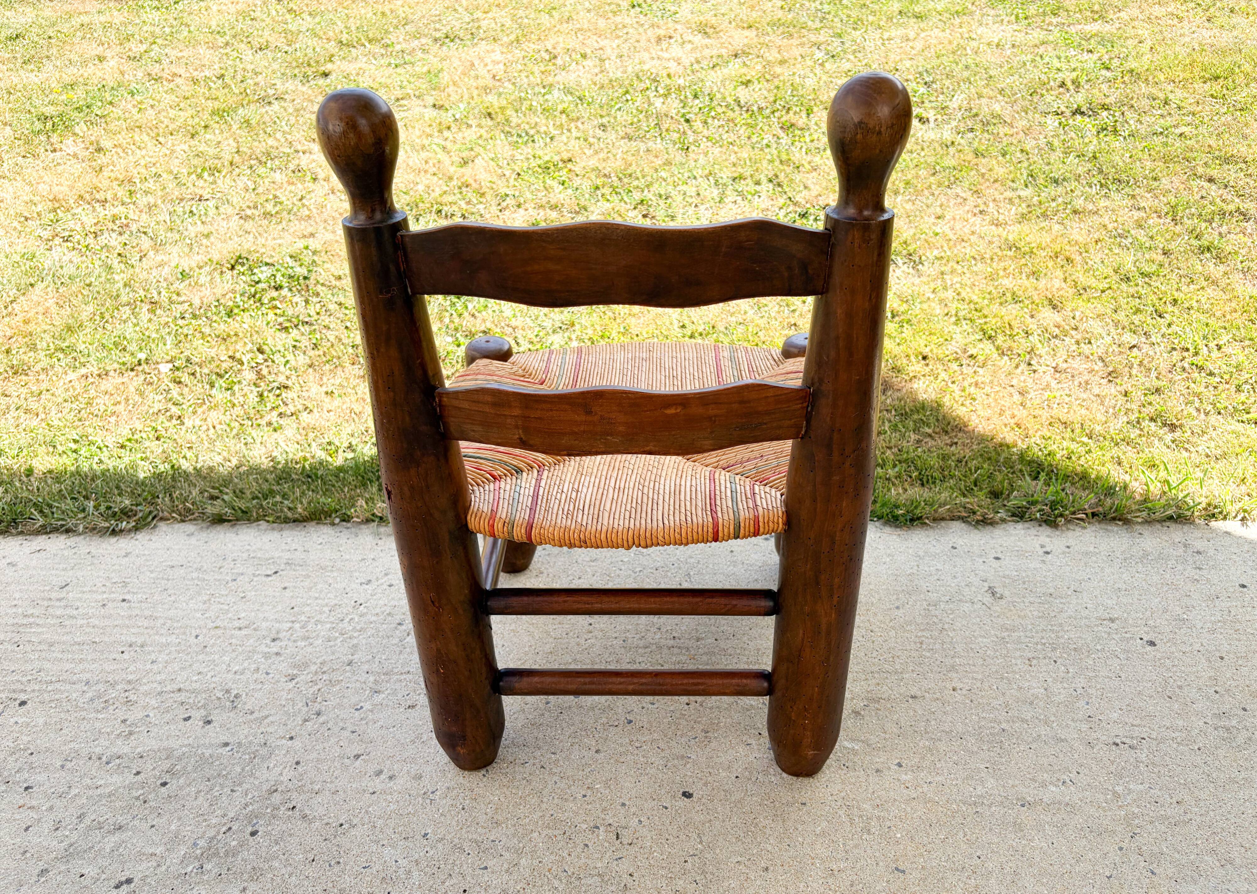 Brutalist children's chair attributed to Charles Dudouyt, 19th century.