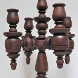 Chandelier solid wood turned stamped