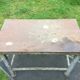 Vintage metal table from an industrial workshop for a makeover