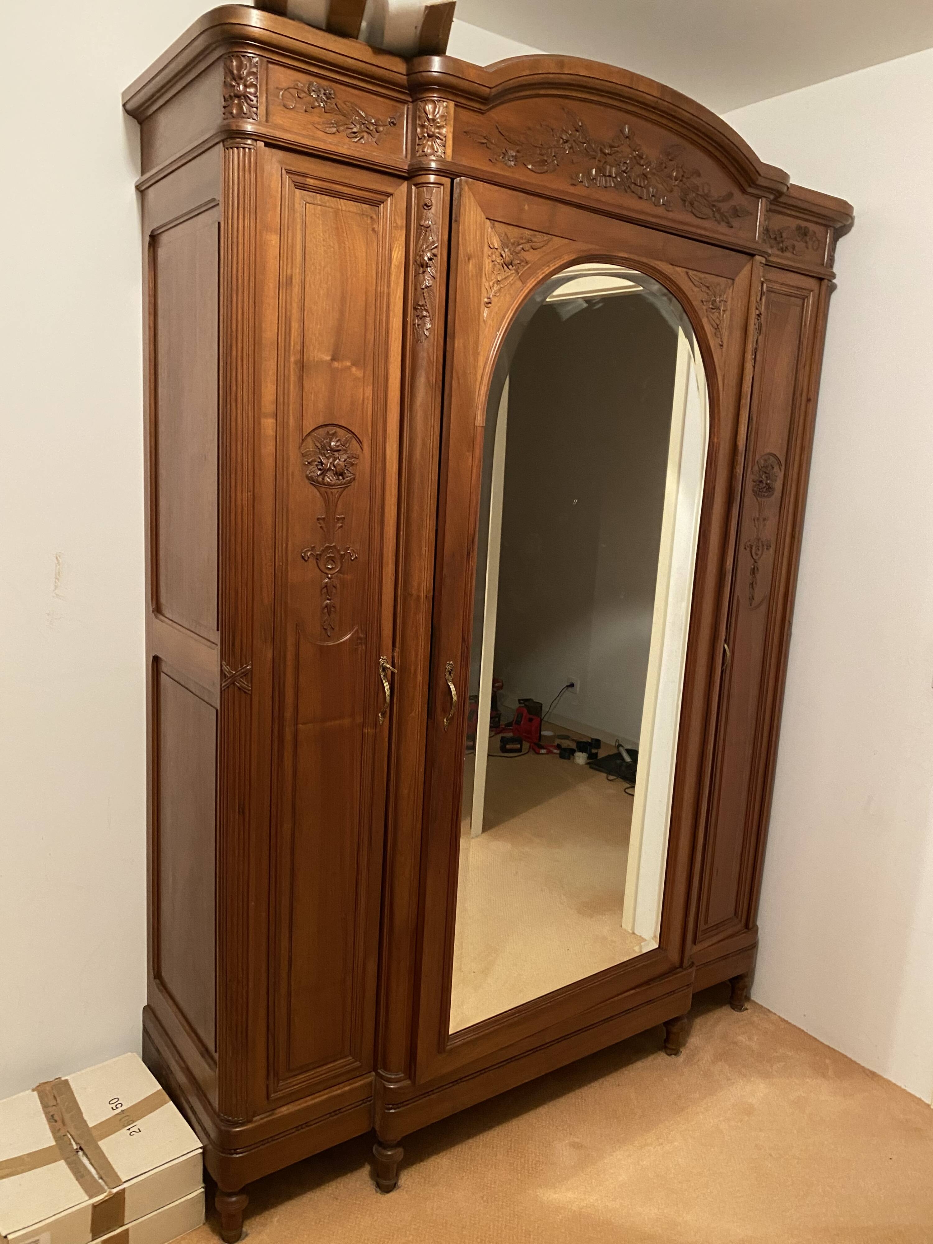Antique walnut cabinet