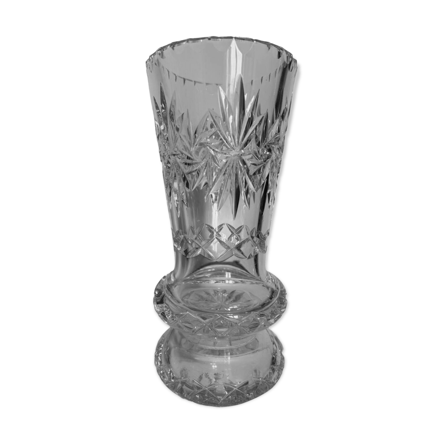 Old cut crystal vase