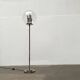 Spherical chrome and glass planetary floor lamp from the mid-century German space age by Doria Leuchten, 1960s.