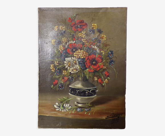 Nature morte aux fleurs signé et daté de 1873