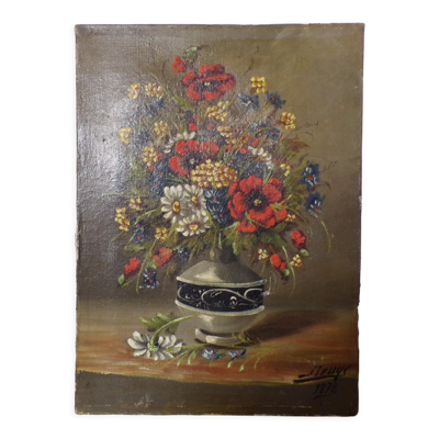 Nature morte aux fleurs signé et daté de 1873