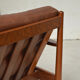 Pair of Danish armchairs in teak and leather, 1960