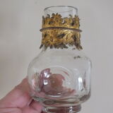 Charming little bulb vase 1900 gilded brass frame