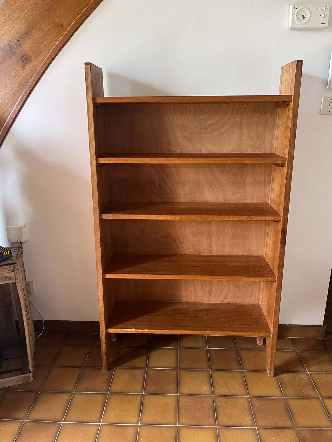 Shelf, solid wood bookcase, 1960s