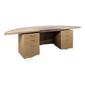 Large semicircular desk by André Putman published by Ecart International.