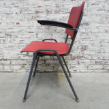 4 vintage dining table chairs with armrests
