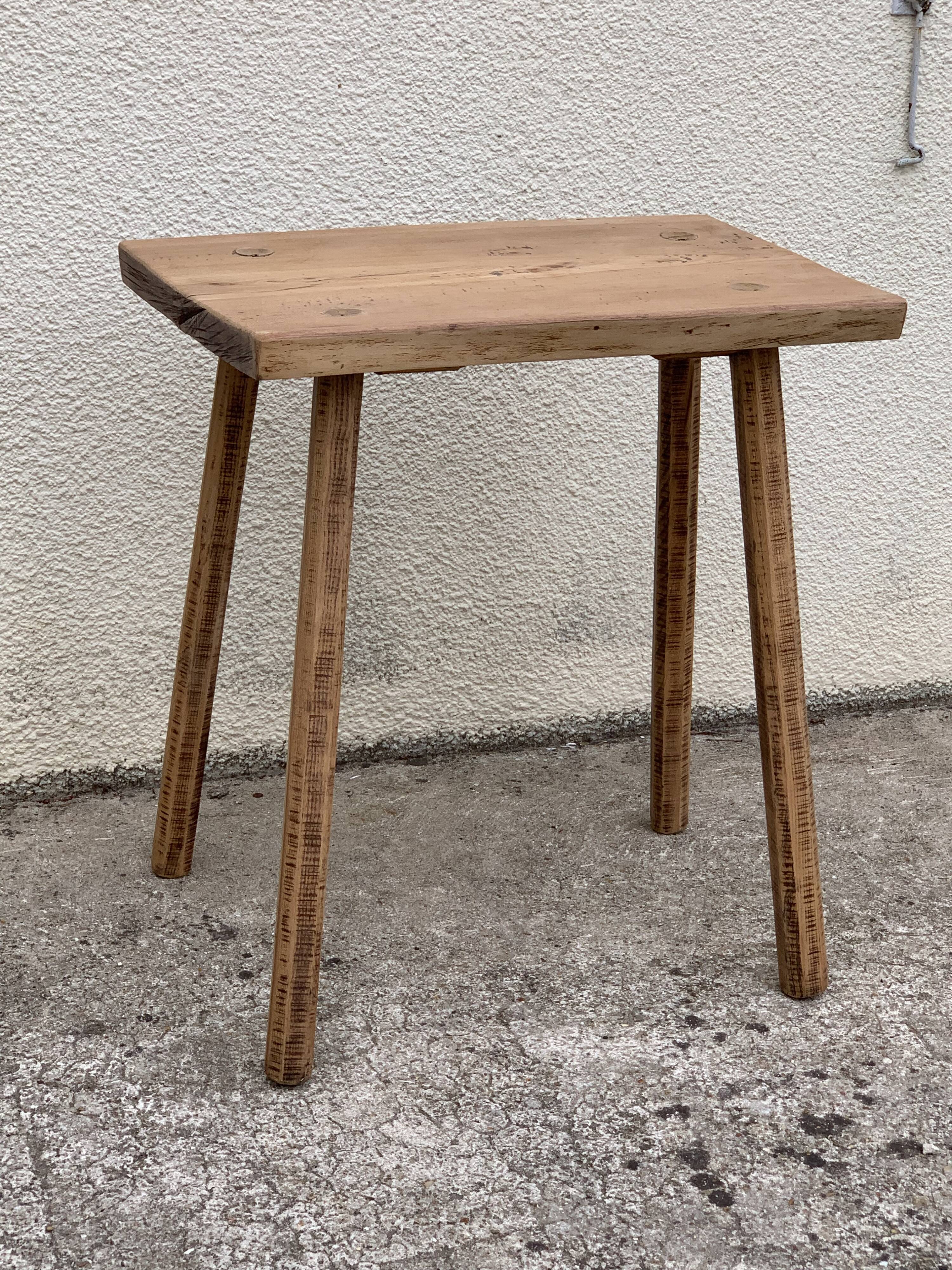 Brutalist table wood raw