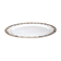 Oval dish in Limoges porcelain W.GUERIN &Cie decorated with floral garlands