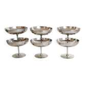 Ice cream or sorbet cups, set of 6, in 18/10 stainless steel (ref 24 / 25)