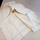 Large hand-embroidered antique linen bed sheet