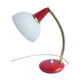 Office lamp or bedside made in italy from the 60's red and white color
