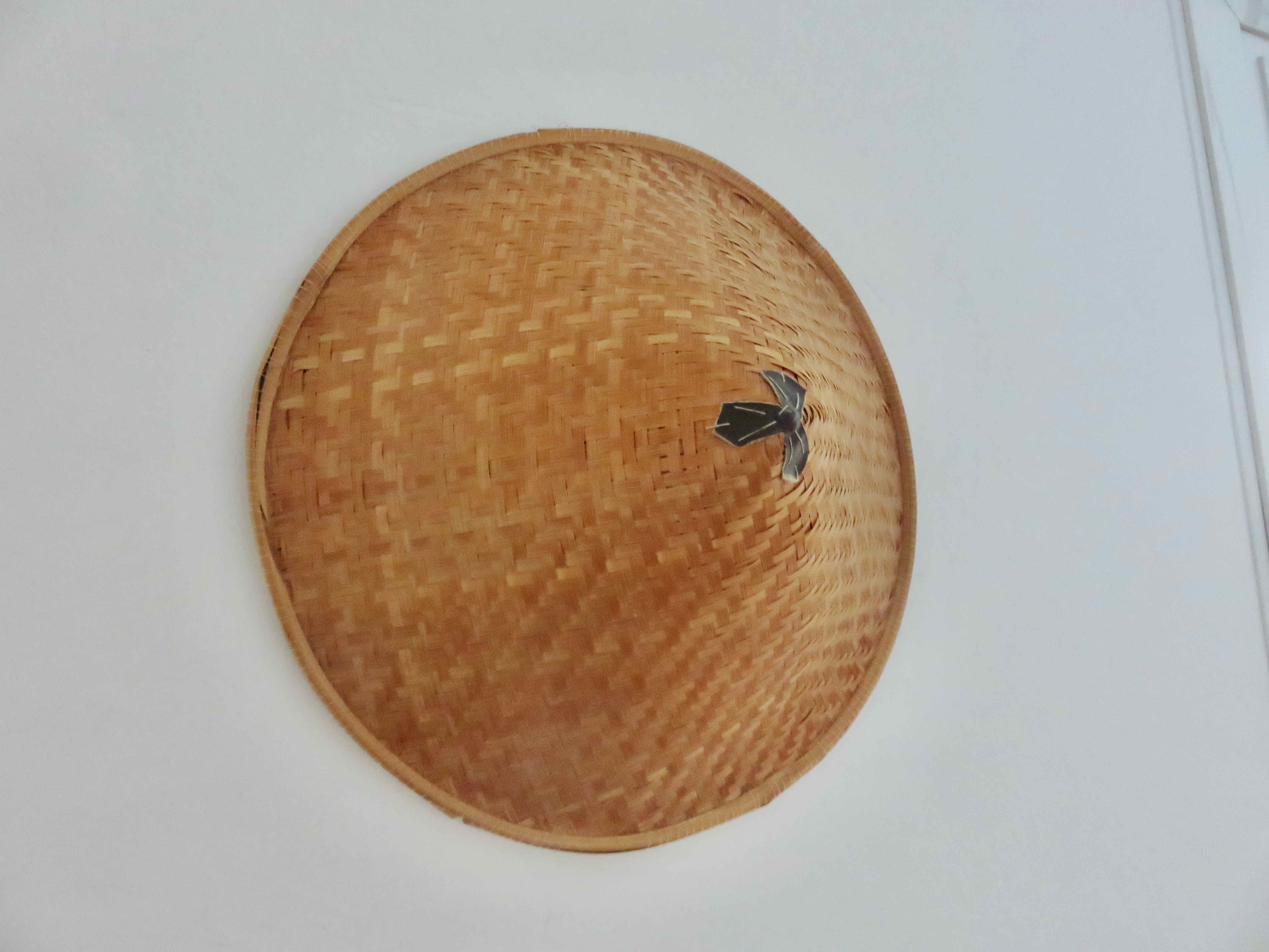 Asian Chinese rattan hat in the 70s