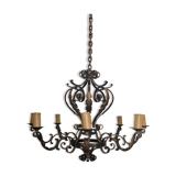 Old wrought iron chandelier
