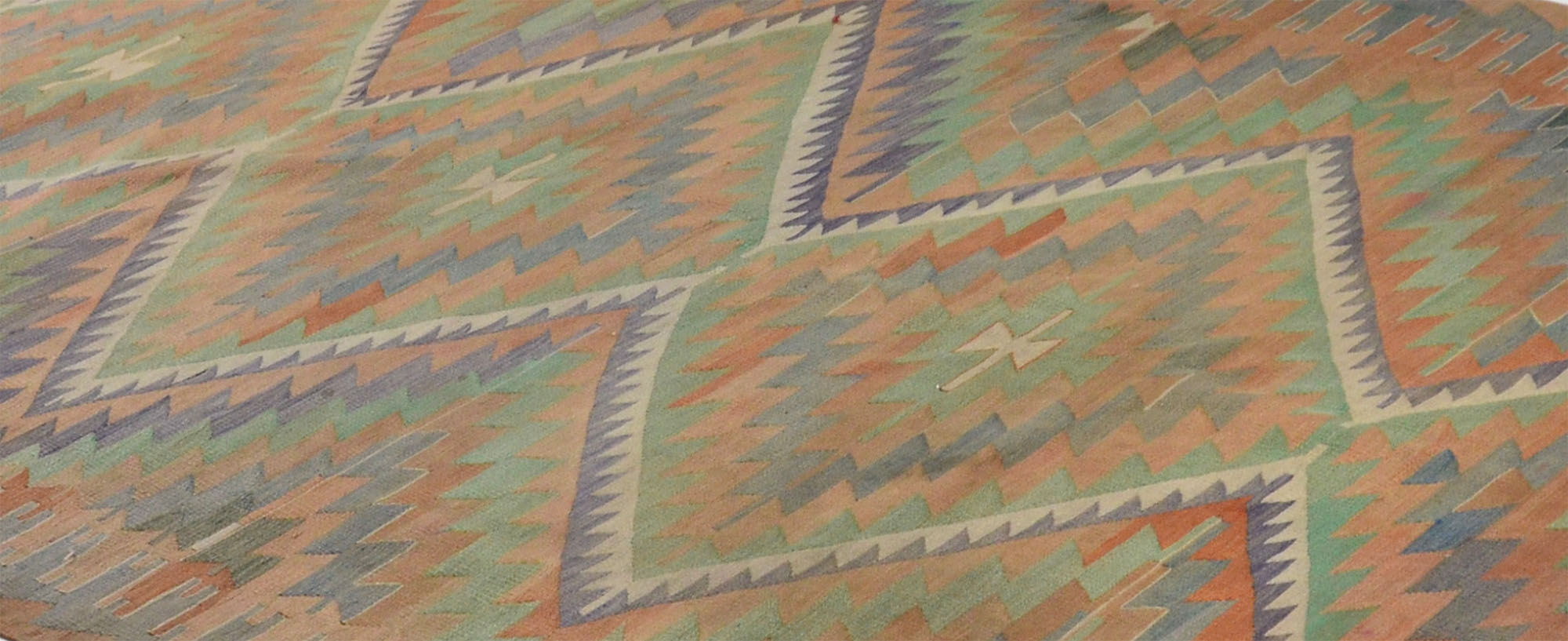 Anatolian handmade kilim rug 330 cm x 187 cm