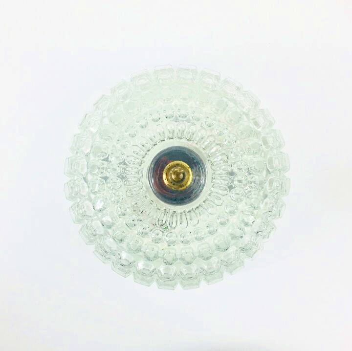 Large Mid-Century Bubble Glass Ceiling Light/Flush Mount by Helena Tynell for Limburg, Germany, 1960