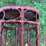 Wicker side table