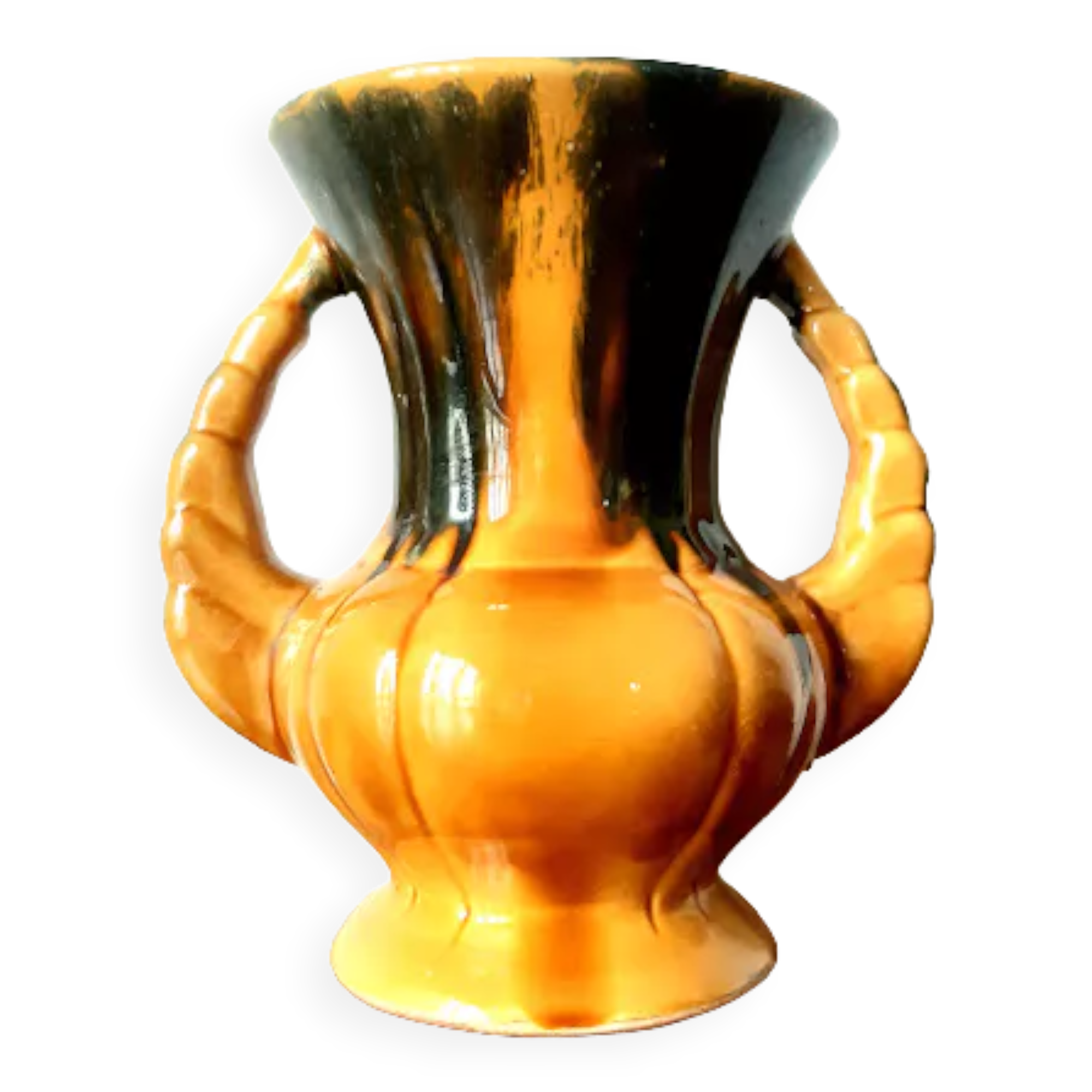 Vase with double ceramic handles 1960
