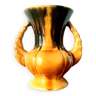 Vase with double ceramic handles 1960