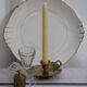 Gold-plated brass candle holder