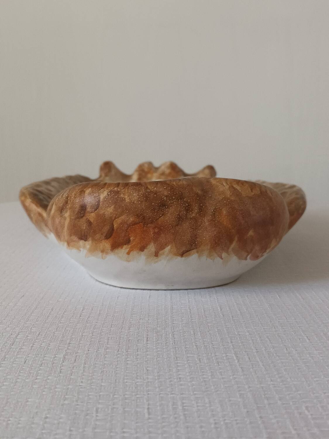 Vintage Vallauris ceramic owl trinket tray